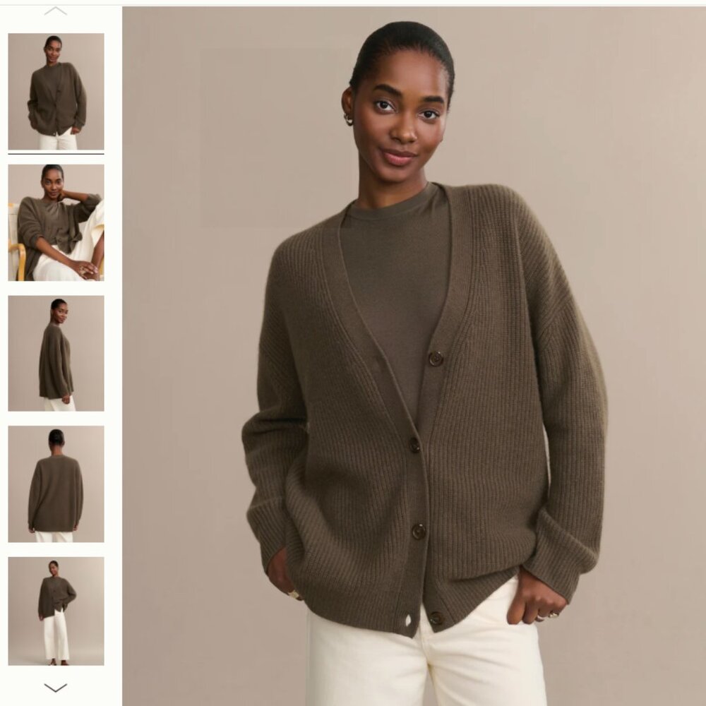 NWT- Jenni Kayne Taupe Cashmere Cocoon Cardigan